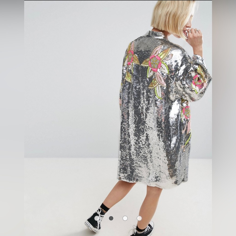 ASOS Festival Sequin Kimono - RARE & Blogger fave! - Picture 8 of 13